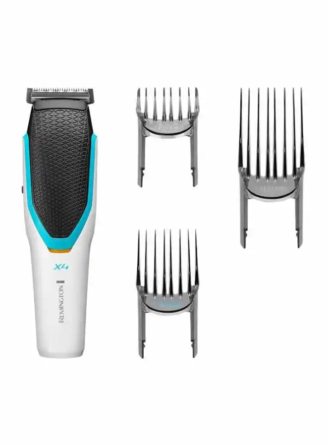 REMINGTON X4 Power-X Hair Clippers - Cordless With Japanese Steel Blades And Precision Control Dial White