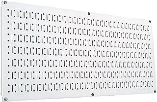 لوحة التحكم في الحائط Pegboard 16in x 32in أفقية بيضاء معدنية Pegboard لوحة أداة لوحة