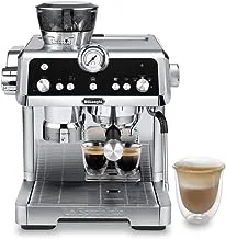ديلونجي سبيشاليستا بريستيجيو، ماكينة الاسبريسو باريستا بامب، ماكينة صنع القهوة والكابتشينو من حبوب القهوة إلى الكوب، EC9355.M، معدن، فضي