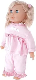 Dolls World Soft Bodied Girl Doll with Hair and Removable Outfit, 25 cm Size, Multicolor