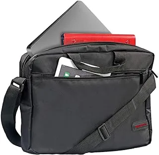Promate Laptop Messenger Bag, Premium Messenger Bag with Water - Resis tant, Adjustable Strap and Secure Storage Pockets for 15.6inch Laptop, Gear - MB