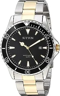 Sutton by Armitron Men's SU/5013BKTT Date Function Two-Tone Bracelet Watch