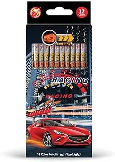 Fire Car Color Pencils Set for Kids 12-Pack