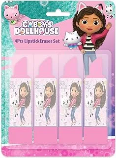 Gabby's Doll House Lipstick Eraser Set for Kids 4-Pack