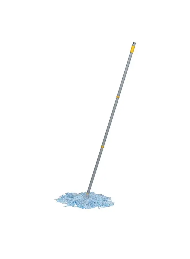 APEX Microfibre Soft And Easy Wash Dry Mop With 3-Piece Steel Handle Set 120 cm