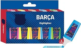 Barcelona Highlighter with Chisel Tip 5 Pieces Set