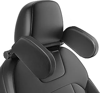 وسادة مسند رأس السيارة، مسند رأس نوم قابل للتعديل من Roadpal لمقعد السيارة، وسائد داعمة لراحة الرأس للأطفال والكبار أثناء السفر - أسود