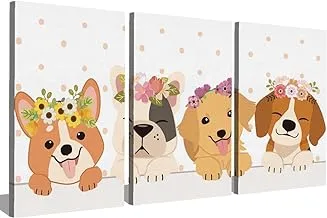 Markat S3T4060-0607 Three Panels Wooden Paintings for Children's Rooms, 40 cm x 60 cm Size