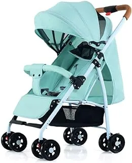 Dreeba One Way Foldable Push Baby Stroller-A1-Green, Lightweight Stroller with Storage Basket, Travel Stroller, Rear Breaks, Compact Foldable Design