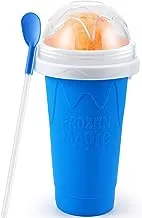Tgosomt Slushy Cup, Frozen Magic Slushie Maker Cup Squeeze, Cool Fun Stuff Things Gadgets (Blue)
