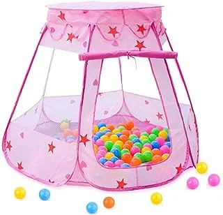 خيمة لعب الأميرة الوردية المنبثقة من ناتاسا للبنات، قابلة للطي لبيت اللعب التظاهري للأطفال في الداخل والخارج