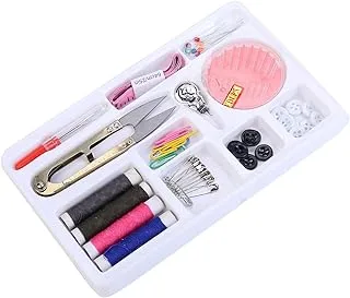 Lawazim Home Sewing Kit Series | Sewing Supplies for Home Travel and Emergency, Kids Machine, Contains Spools of Thread of 100m, Mending and Sewing Needles, Scissors, Thimble, Tape Measure etc