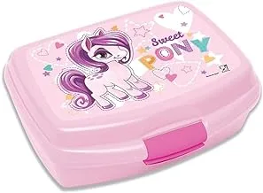 Generic Pony Kids Plastic Lunch Box, Pink