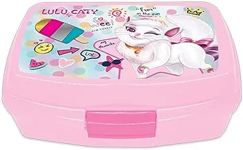 Lulu Caty Kids Plastic Lunch Box, Pink