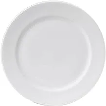 BARALEE SIMPLE PLUS WHITE FLAT PLATE, 091041A, 25 CM (9 7/8