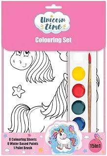 Generic Unicorn 15-In-1 Coloring Activity Set for Kids