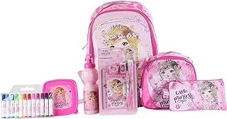 مجموعة حقيبة ظهر Little Princess Back to School Essentials 25 في 1، مقاس 18 بوصة، وردي