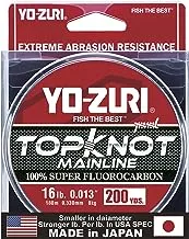 Yo-Zuri Topknot Mainline خط صيد طبيعي شفاف بطول 200 ياردة من الفلوروكربون