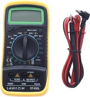 Lawazim Heavy Duty Digital Multimeter - Durable Electrical Detector for Voltage Testing and Continuity Tester and Resistance Measurement - Electrical troubleshooting Automotive Home Appliances Repairs
