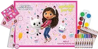 Gabby's Doll House 40 in 1 Coloring Activity Set for Kids