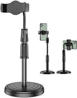 ECVV Universal Mobile Phone Holder Stand, Height Angle Adjustable Cell Phone Stand for Office, Flexible Desk iPhone Stand Compatible with All Phones