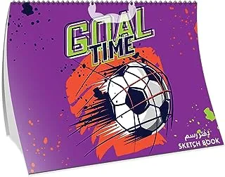 Generic 15 Sheets Carton Cover Football Spiral Sketchbook, 350 mm x 252 mm Size
