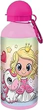 Little Princess Aluminium Water Bottle with Hook for Kids, 600 ml Capacity