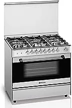 Welgas Gas Oven, 90 * 60 cm, 5 Burners, 116 Liter, Portuguese, Safety, Steel - GCW 99SS