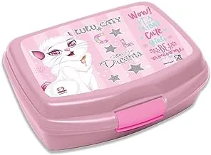 Lulu Caty Kids Plastic Lunch Box, Light Pink