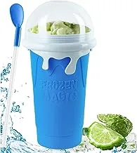 2023 Upgrade Magic Slushy Maker Squeeze Cup Slushie Maker,Slushie Maker Squeeze Cup,Frozen Magic Slushy Maker Cup,DIY Homemade Squeeze Icy Cup, Fasting Cooling for Juices and Drinks,500ML (Blue)