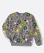 Looney Tunes Sweatshirt for Senior Boys - Grey, 13-14 Year