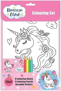 Generic Unicorn 13-In-1 Coloring Activity Set for Kids