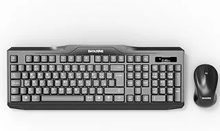 مجموعة ماوس ولوحة مفاتيح لاسلكية من داتازون DZ-KM388، أسود