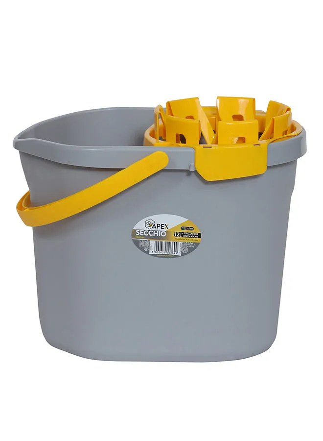 APEX Cleaning Bucket With Plastic Wringer 12 L