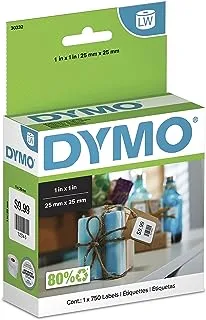 ملصقات مربعة متعددة الأغراض أصيلة Dymo Lw | ملصقات Dymo لطابعات الملصقات ، رائعة بالنسبة للرموز الشريطية ، (1 