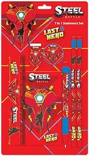 Generic 7 in 1 Stationery Set for Kid, Red