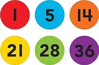 أرقام 1-36 ملصقات قابلة لإعادة تعيين موضعها - 4 بوصة