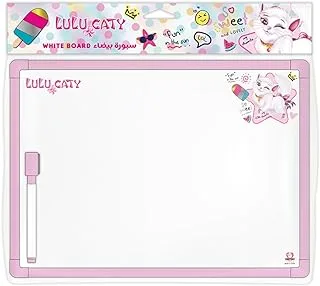 Lulu Caty 144034 Portable A4 Whiteboard with Marker, Pink