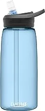 زجاجة مياه CamelBak eddy+ مع تجديد التريتان - الجزء العلوي من القش 32oz، أزرق حقيقي