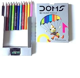 مجموعة أقلام رصاص خشبية ملونة من دومز، 12 قطعة