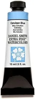 DANIEL SMITH Extra Fine Watercolor 15ml Paint Tube, Cerulean Blue (284600206), 0.5 Fl Oz (Pack of 1)