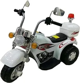 Electric ride on motorbike for kids - White