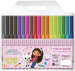 Gabby's Doll House Fiber Tip Color Markers 18-Pieces Set