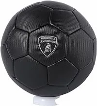 Lamborghini Soccer Ball Machine-Stitched Construction, PVC Material, Perfect for Teenager and Adults Black Size 5 145455