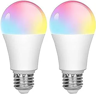 SKY-TOUCH 2Pcs Smart Led Bulb E27 Remote Control Color AdJustable Light Works With Amazon Alexa/Echo Google Home/Assistant Ifttt 190V/240V 10W 3000K 1050Lm