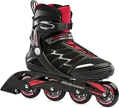 Bladerunner من Rollerblade Advantage Pro XT للرجال الكبار للياقة البدنية بالتزلج على الجليد ، أسود وأحمر ، أحذية تزلج مضمنة