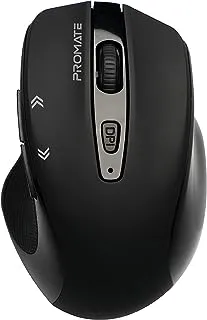 Promate 2.4G Wireless Mouse, High Precision 1600DPI Optical Cordless Mouse with USB Nano Receiver, 10m Working Range, 3 Adjustable DPI Level and 6 Functional Buttons for Mac OS, Windows, Cursor