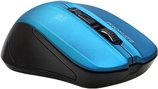 Promate Wireless Mouse, Comfortable Ambidextrous 2.4GHz Cordless Ergonomic Mice with 4 Programmable Buttons, Adjustable 1600DPI, Nano USB Receiver and 10m Working Range for Laptops, Contour
