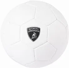 Lamborghini Soccer Ball Machine-Stitched Construction, PVC Material, Perfect for Teenager and Adults White Size 5 145457