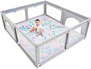 Baby Playpen,Playpens for Babies, Large Playpen for Toddlers,Kids Safety Play Center Yard with gate, Sturdy Safety Baby Fence Play Area for Babies, Toddler, Infants